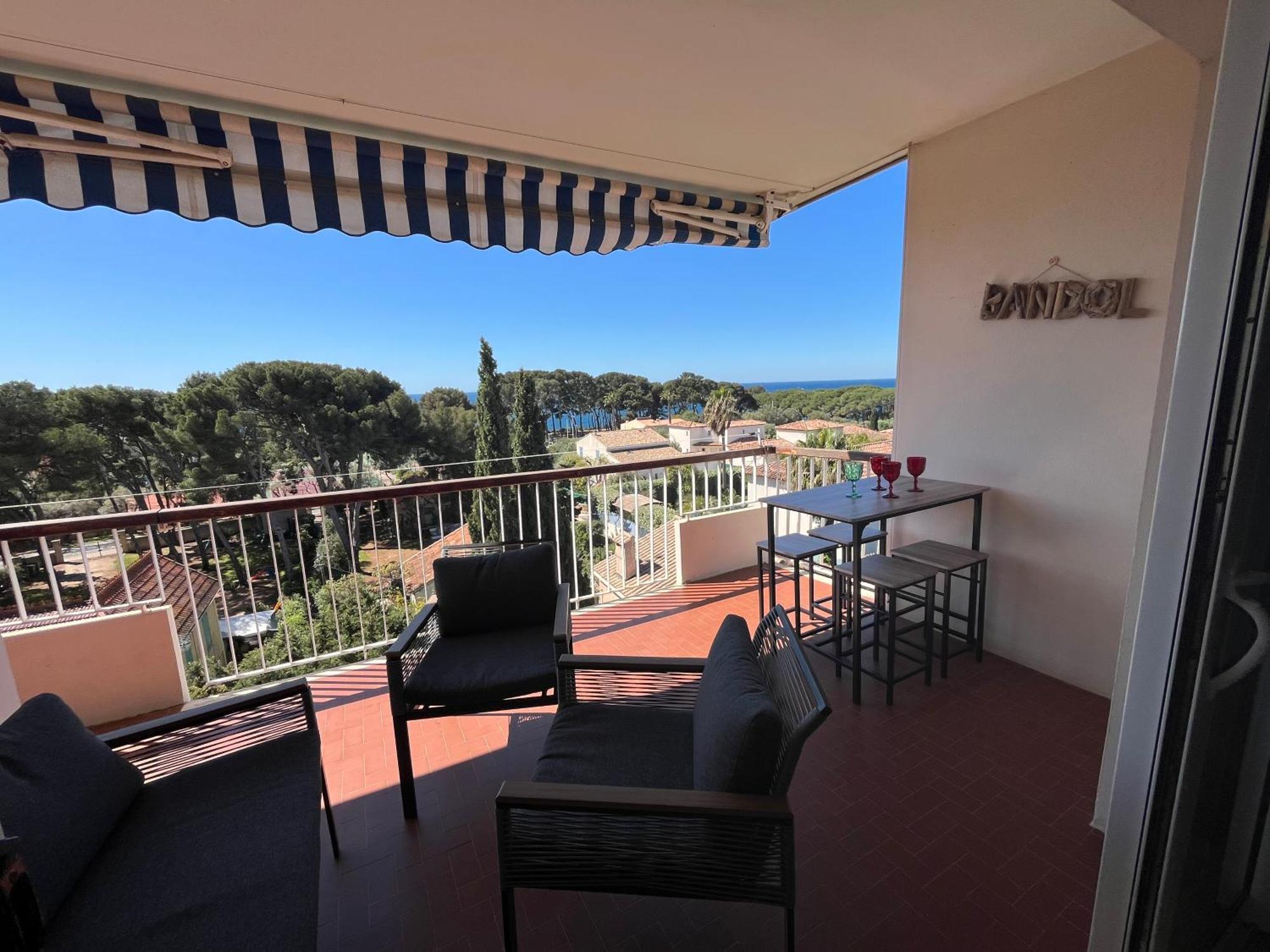 Appartement T3 Terrasse Vue Mer Bandol Kültér fotó